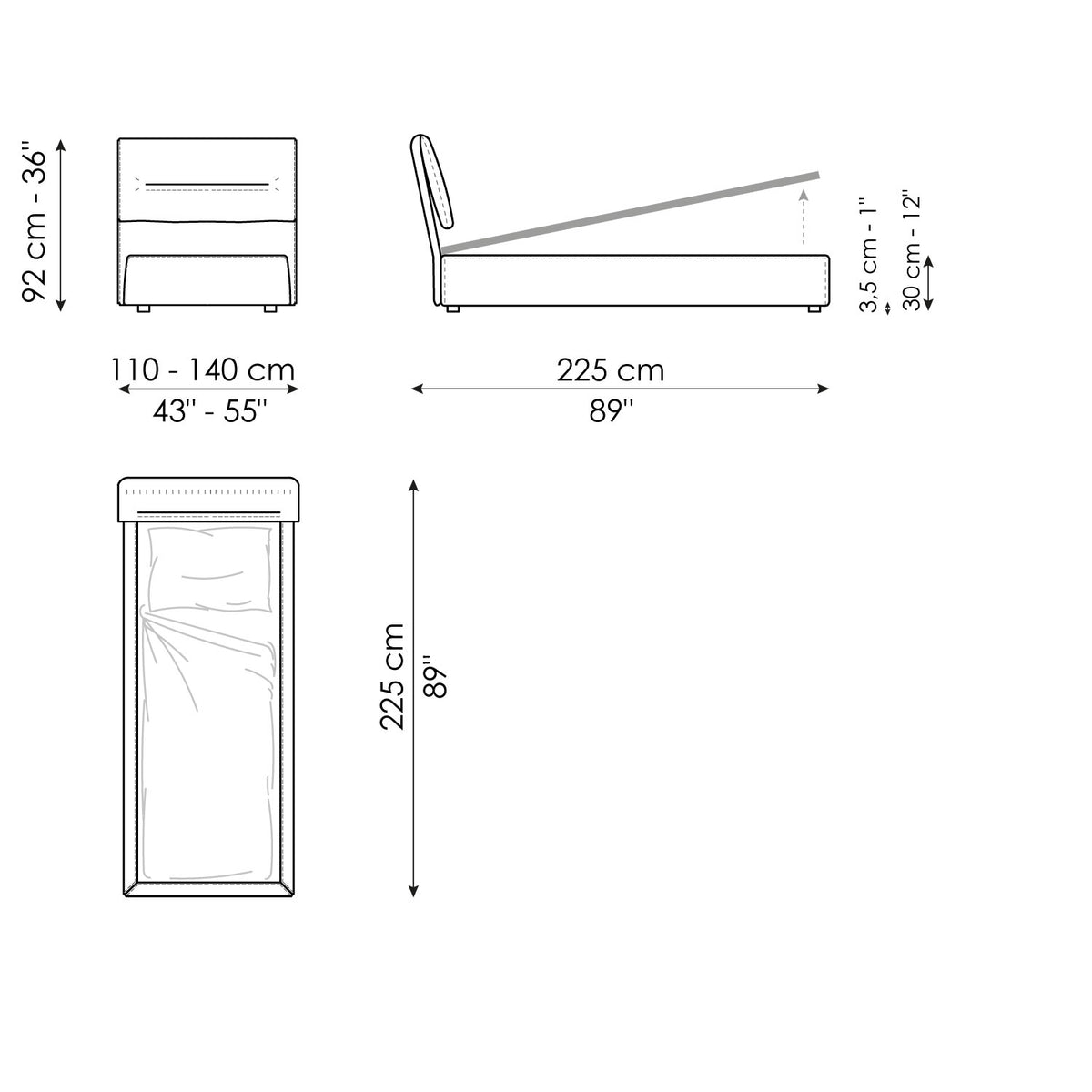 Campo single bed
