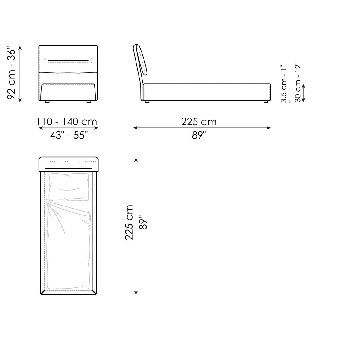 Campo single bed