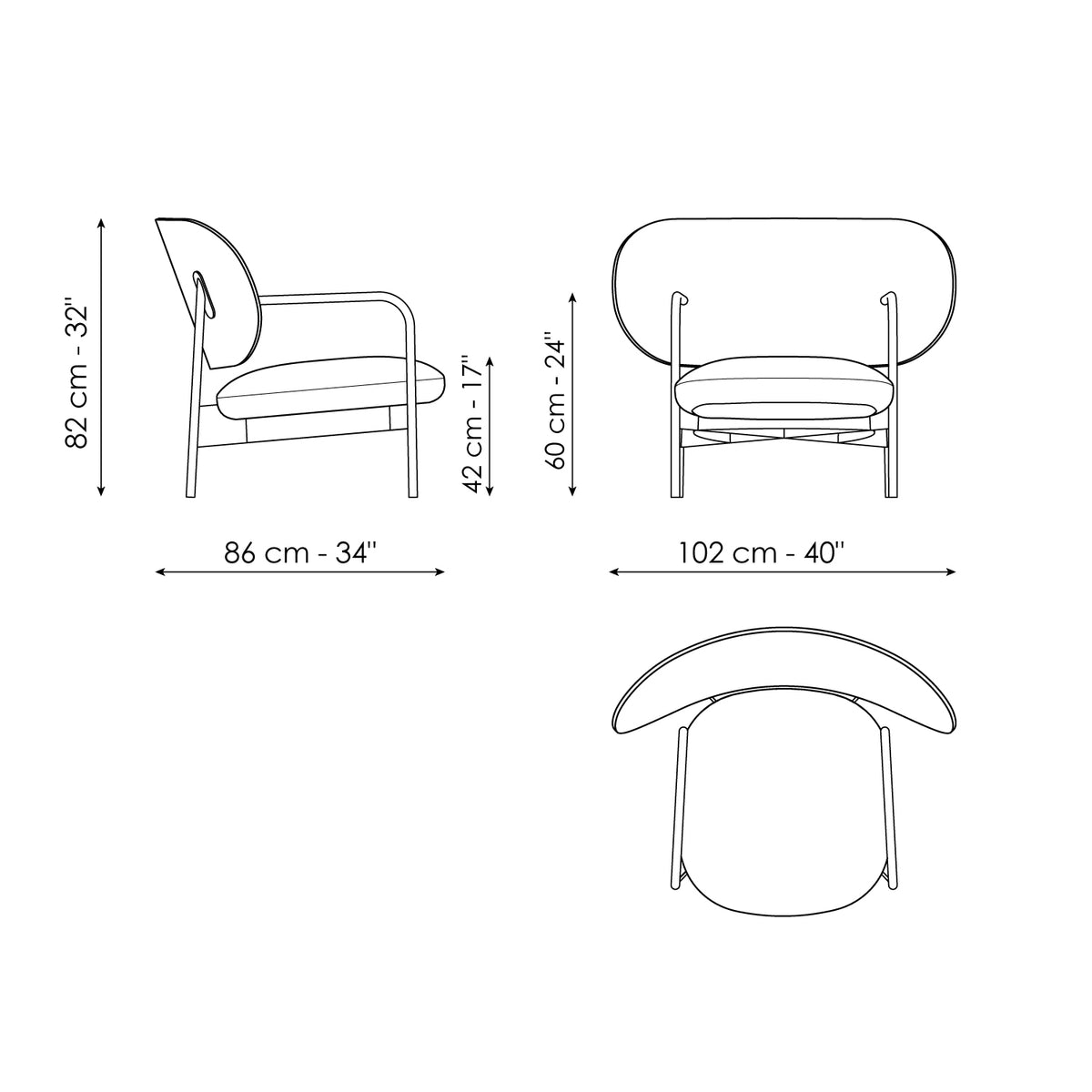 Cross lounge chair