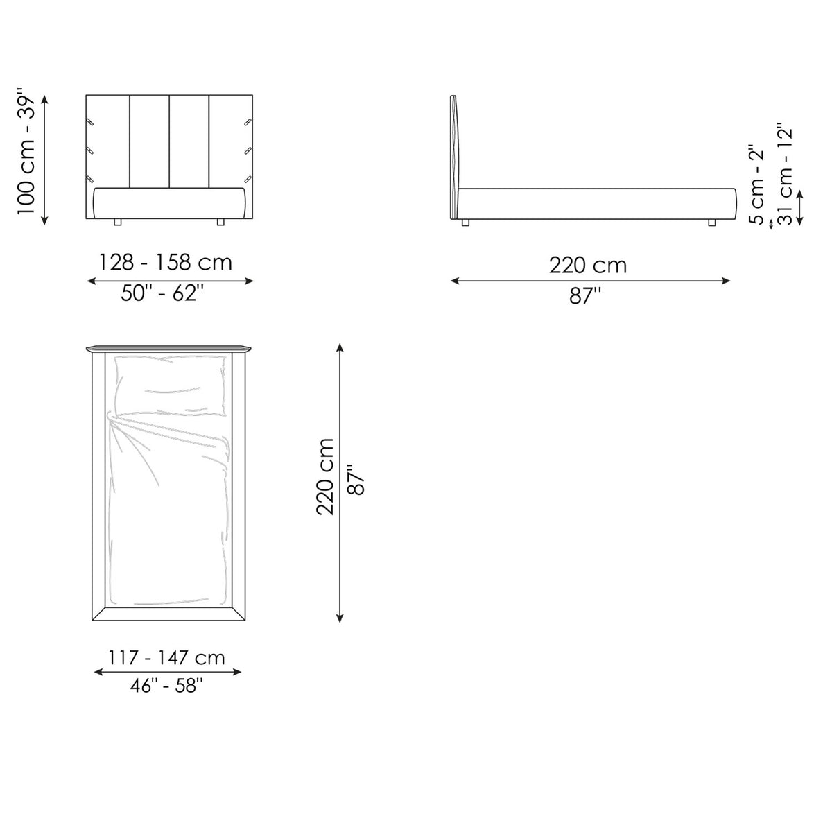 Cuff single bed