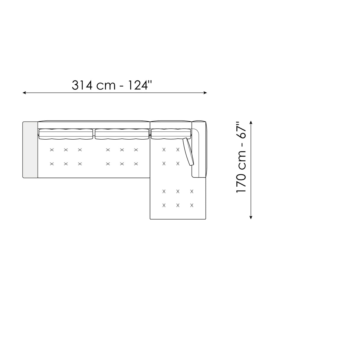 Bonaldo Maximilian - COMPOSITION - dimension drawing