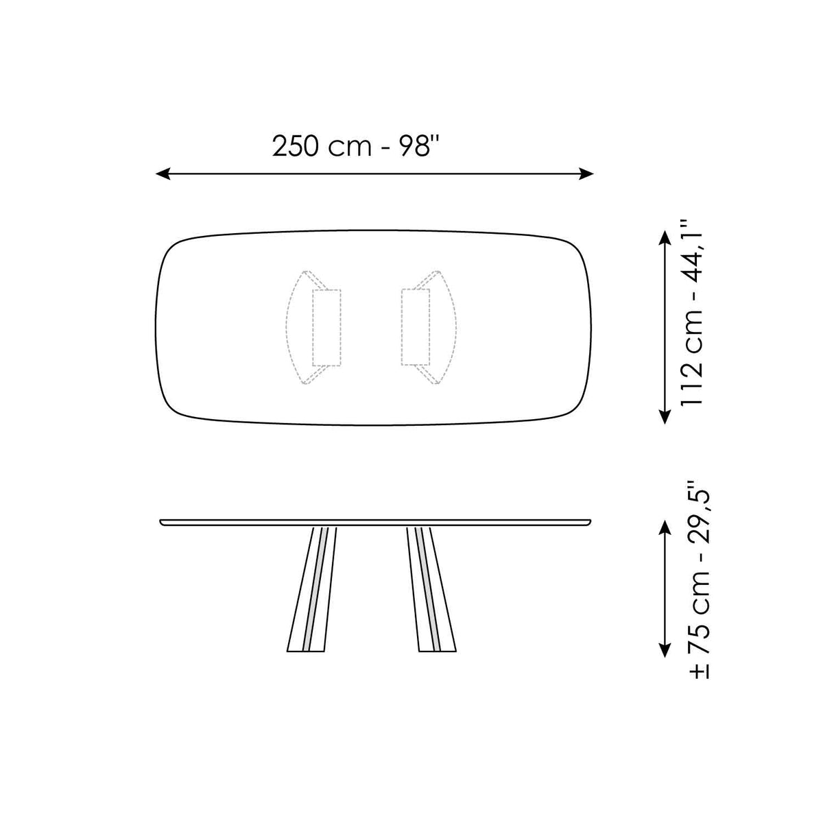 Bonaldo Torii - size drawing