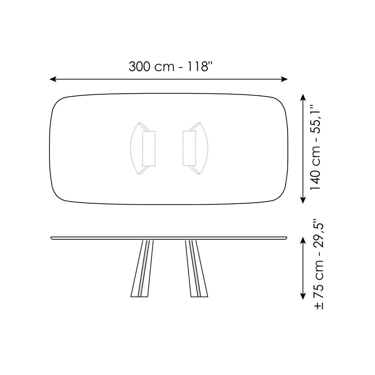 Bonaldo Torii - size drawing