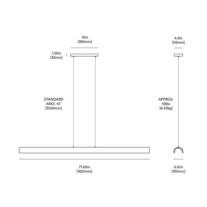 Anony Pola Linear Pendant Lamp