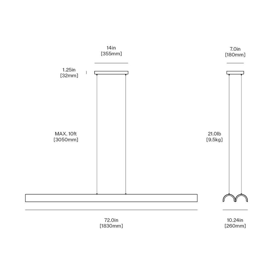 Anony Pola 02 Linear Suspension Lamp