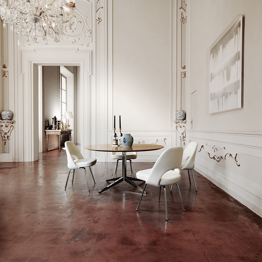 Knoll Saarinen - Executive Armless Chair with Tubular Legs