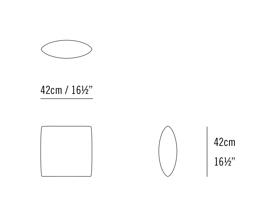 Bensen Knife Edge Toss Cushion drawing