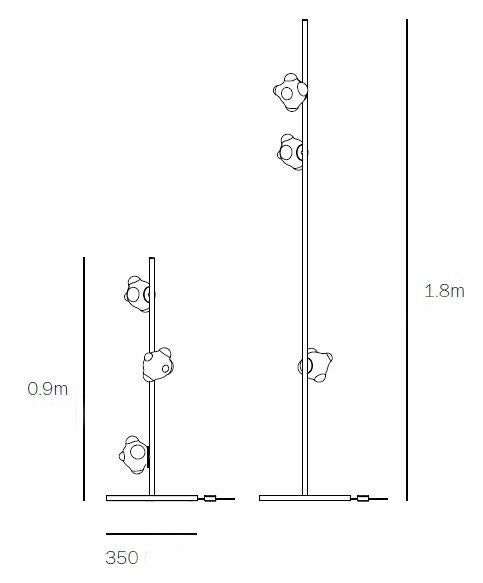 Bocci 57.3 Stem Floor Light
