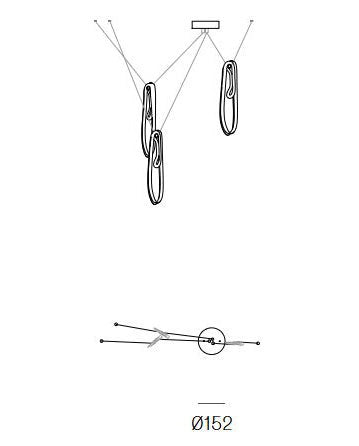 Bocci 87.3 Cluster Three Pendant Light
