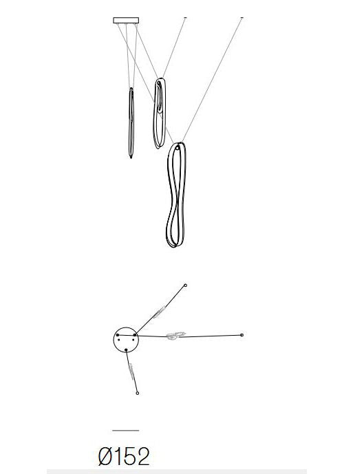 Bocci 87.3 Random Three Pendant Light