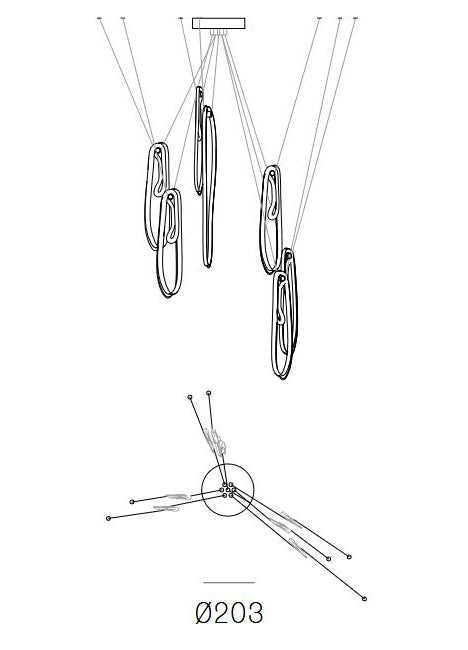 Bocci 87.7 Cluster Seven Pendant Light