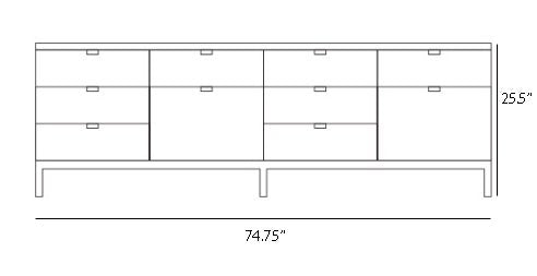 Knoll Florence Knoll® Credenza - Four Position (Eight Box Drawers)