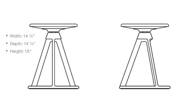Knoll Barber Osgerby Piton™ Fixed Height Stool, Outdoor