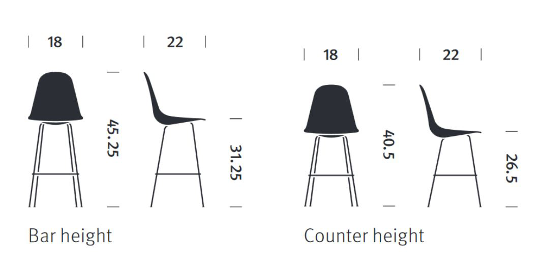 Herman Miller Eames® Molded Plastic Stool - Upholstered