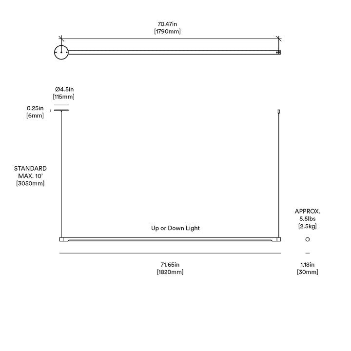 Anony Form Linear Suspension Lamp