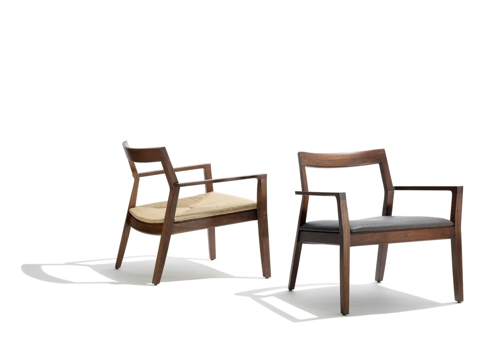 Knoll Marc Krusin Lounge Chair Armless Paper Rush Seat