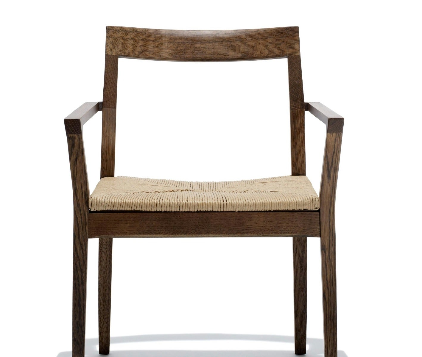 Knoll Marc Krusin Side Chair with Arms Paper Rush Seat