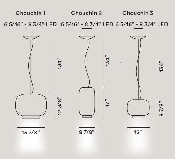 Foscarini Chouchin White Suspension Lamp