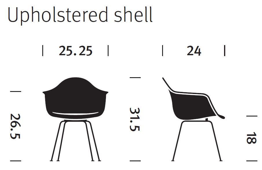 Herman Miller Eames® Molded Plastic Armchair - Upholstered