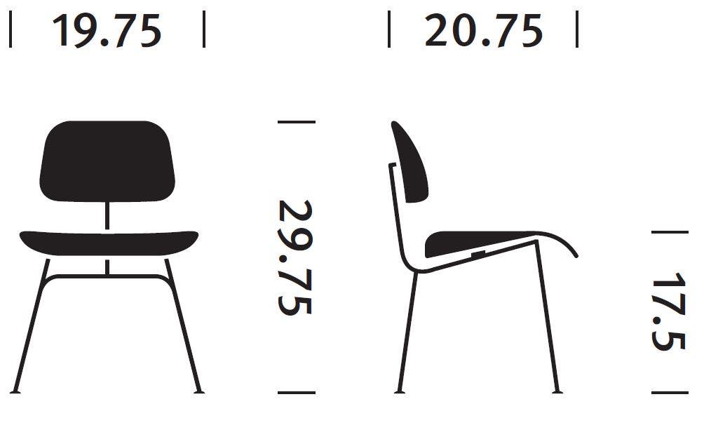 Herman Miller Eames® Molded Plywood Dining Chair - Metal Legs