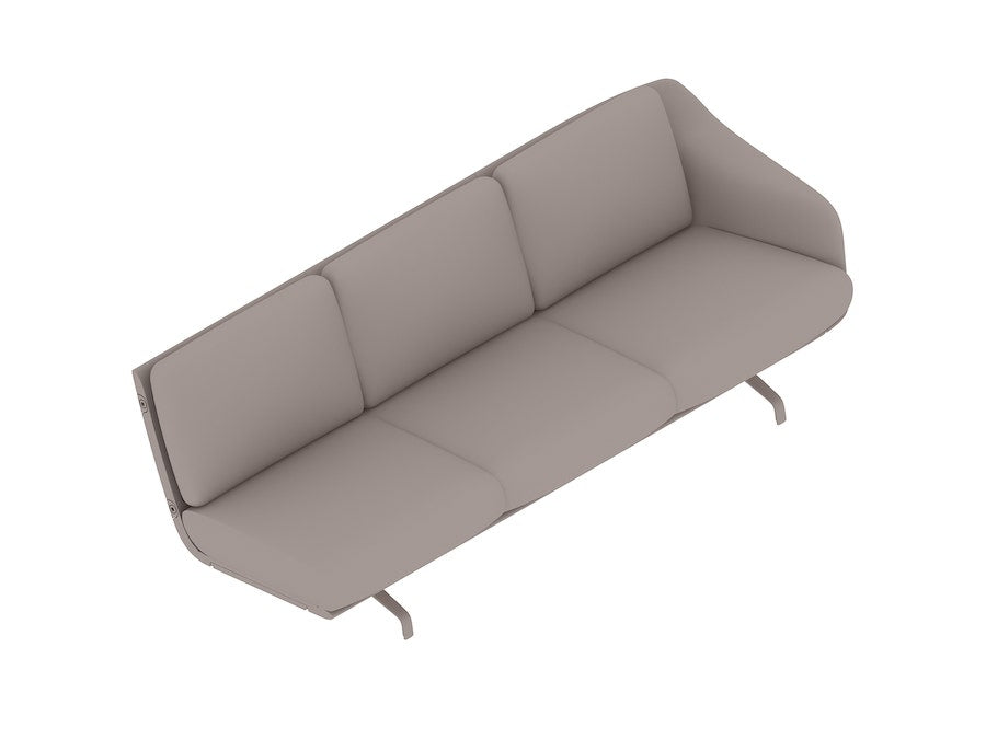 Herman Miller Striad® Three Seater Low-Back Sofa with One Side Arm