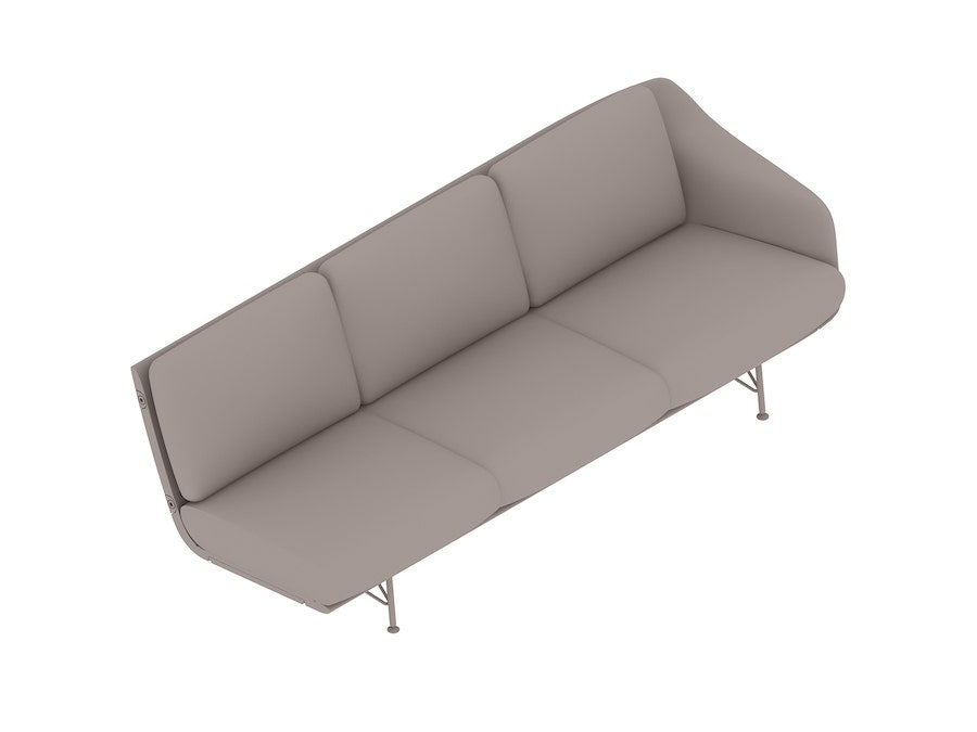 Herman Miller Striad® Three Seater Low-Back Sofa with One Side Arm