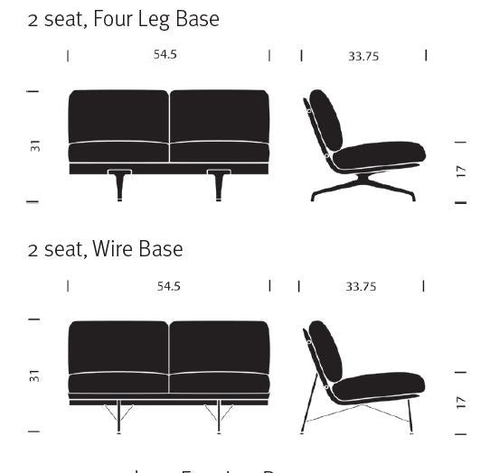 Herman Miller Striad® Two Seater Low-Back Armelss Sofa