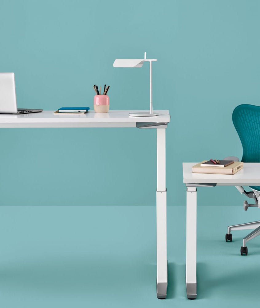 Herman Miller Renew™ Sit-to-Stand Rectangular Table C-Foot