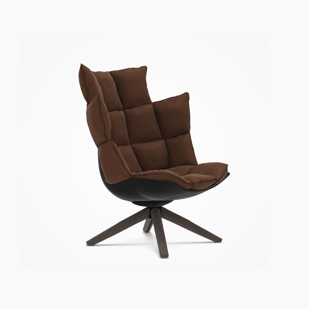 Fauteuil Husk High et repose-pieds - Expédition rapide