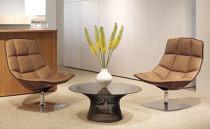 Knoll Markus Jehs and Jurgen Laub - Lounge Chair (Fixed Back, Pedestal Base)