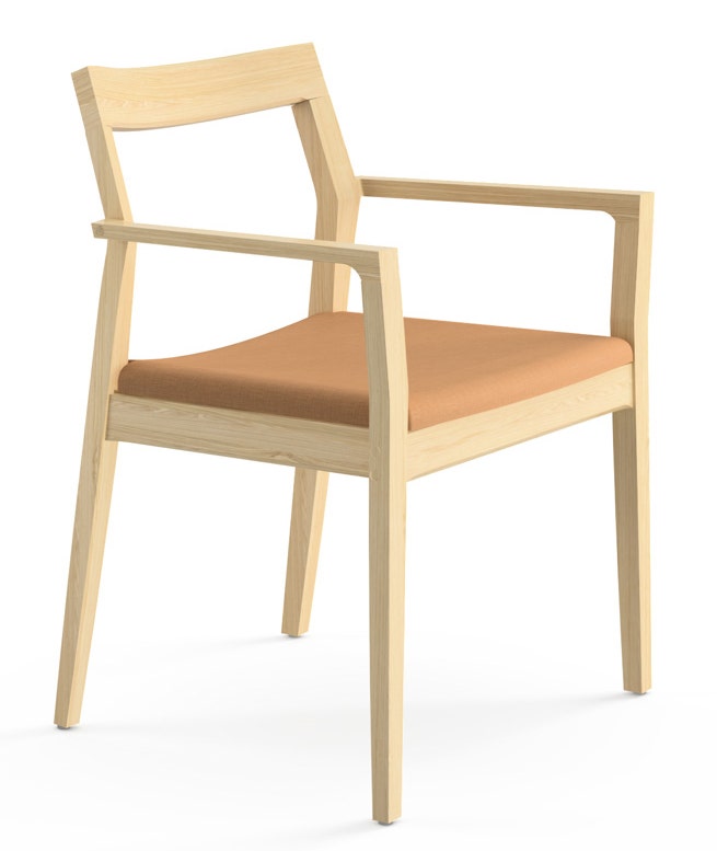 Knoll Marc Krusin Side Chair with Arms Upholstered