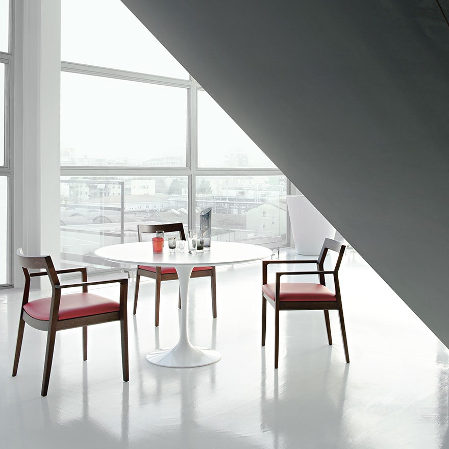 Knoll Marc Krusin Side Chair with Arms Upholstered