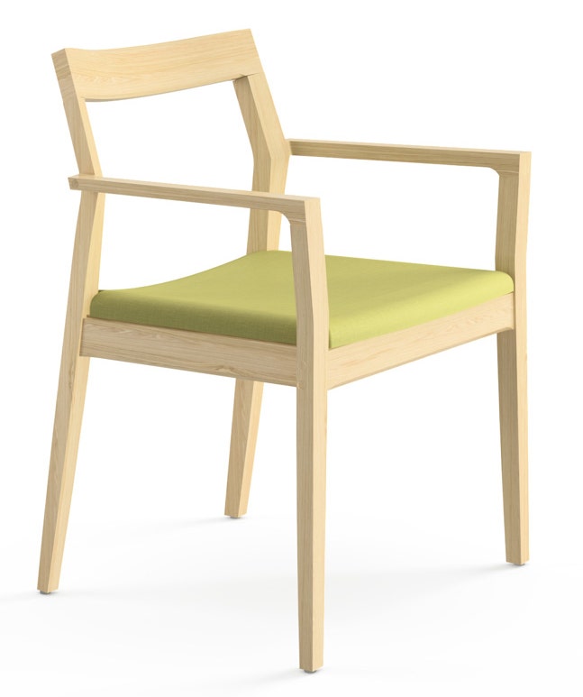 Knoll Marc Krusin Side Chair with Arms Upholstered