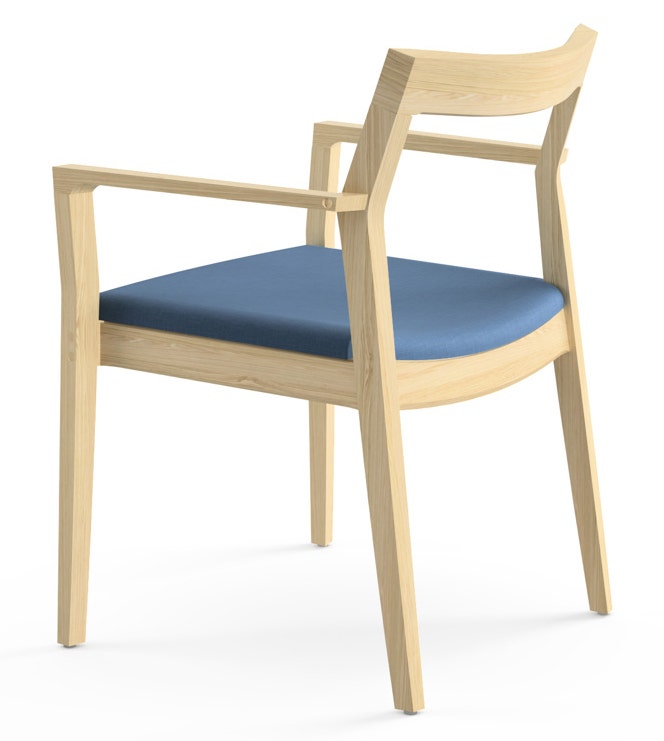 Knoll Marc Krusin Side Chair with Arms Upholstered