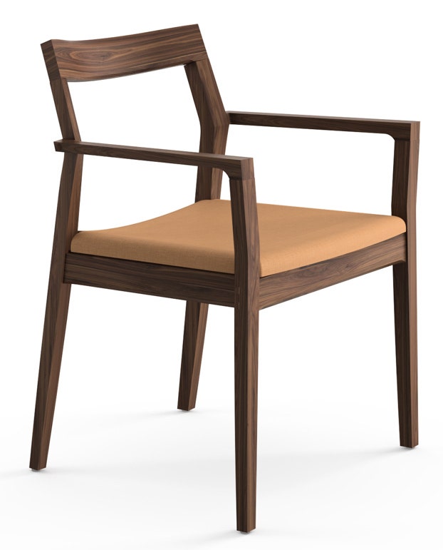 Knoll Marc Krusin Side Chair with Arms Upholstered