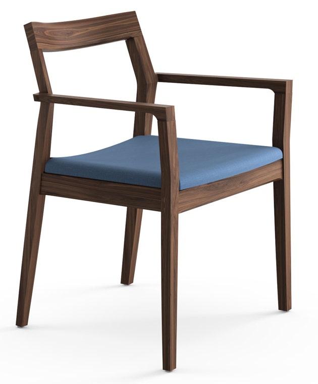 Knoll Marc Krusin Side Chair with Arms Upholstered