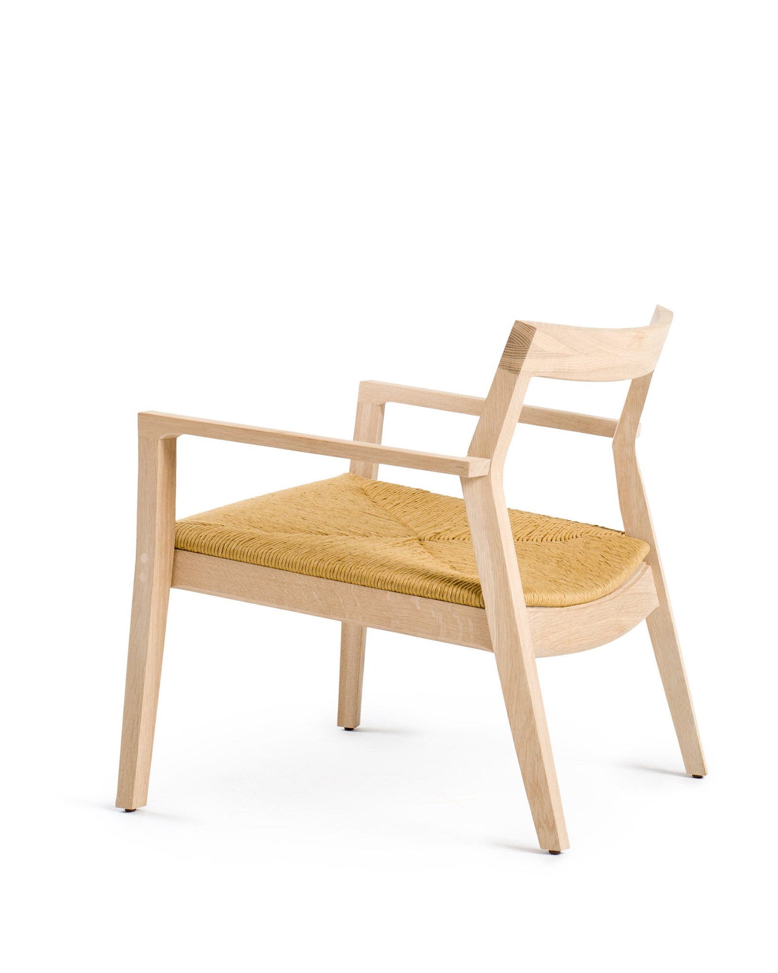 Knoll Marc Krusin Lounge Chair With Arms Paper Rush Seat