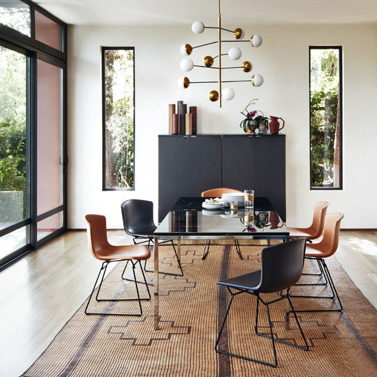 Knoll Harry Bertoia Leather Covered Side Chair