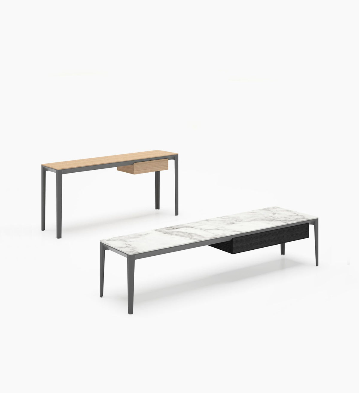 Able Desk & Low Console by Bensen