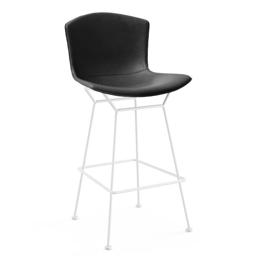 Knoll Harry Bertoia Leather Covered Barstool