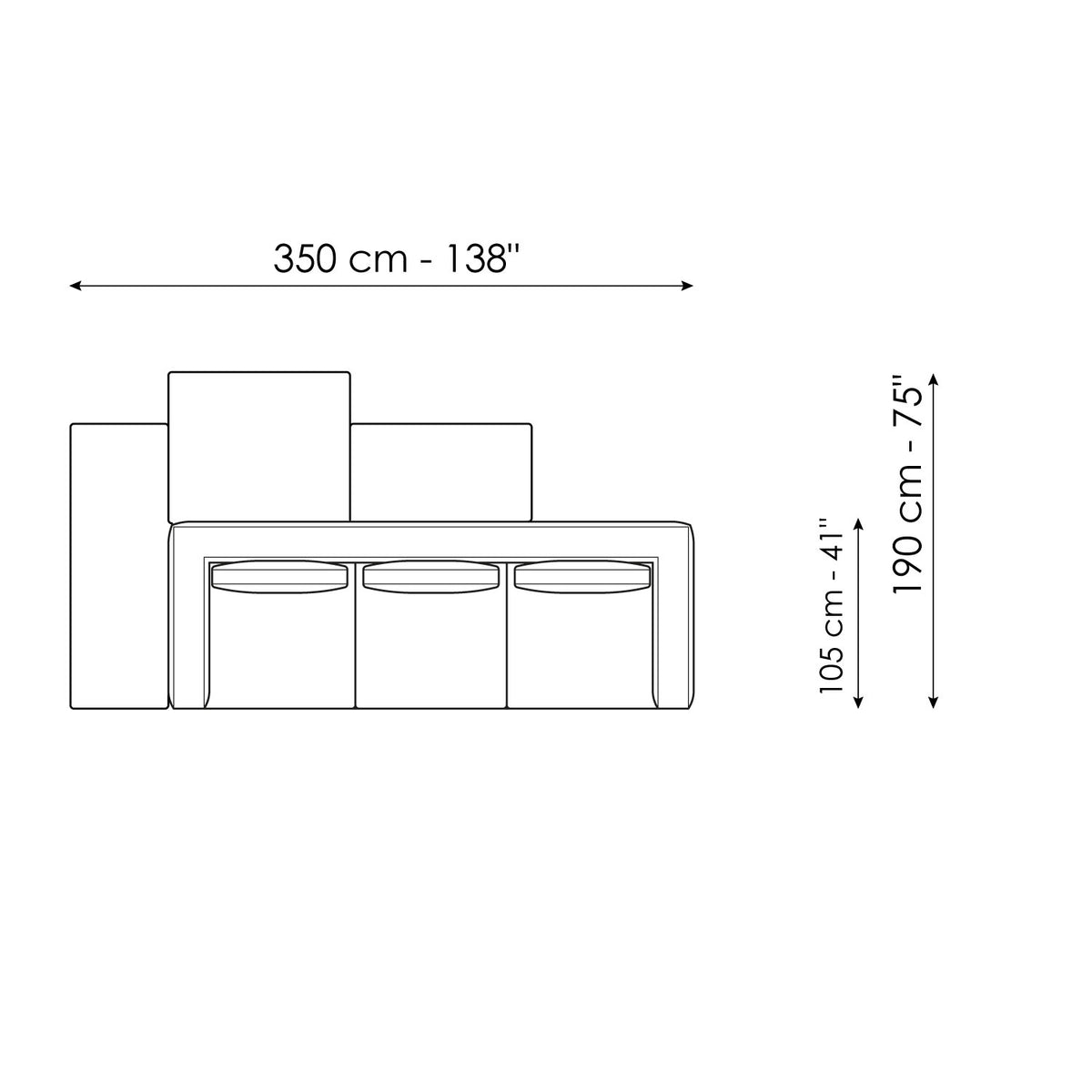 Bonaldo Ever More - COMPOSITION - size drawing