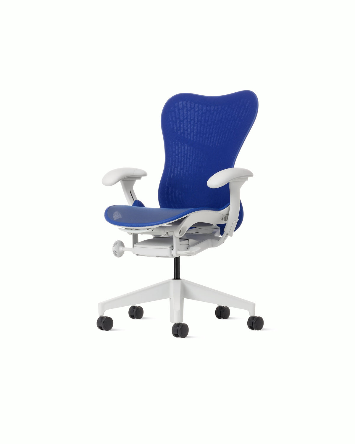 Herman Miller Mirra 2 Chair — Butterfly Suspension Back / Cordovan & Ultramarine Blue / Alpine
