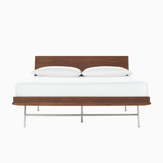 Nelson™ Thin Edge Bed (Walnut Frame) – Alteriors