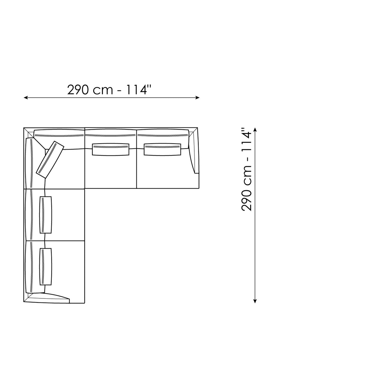 Bonaldo Paraiso - COMPOSITION - dimension drawing