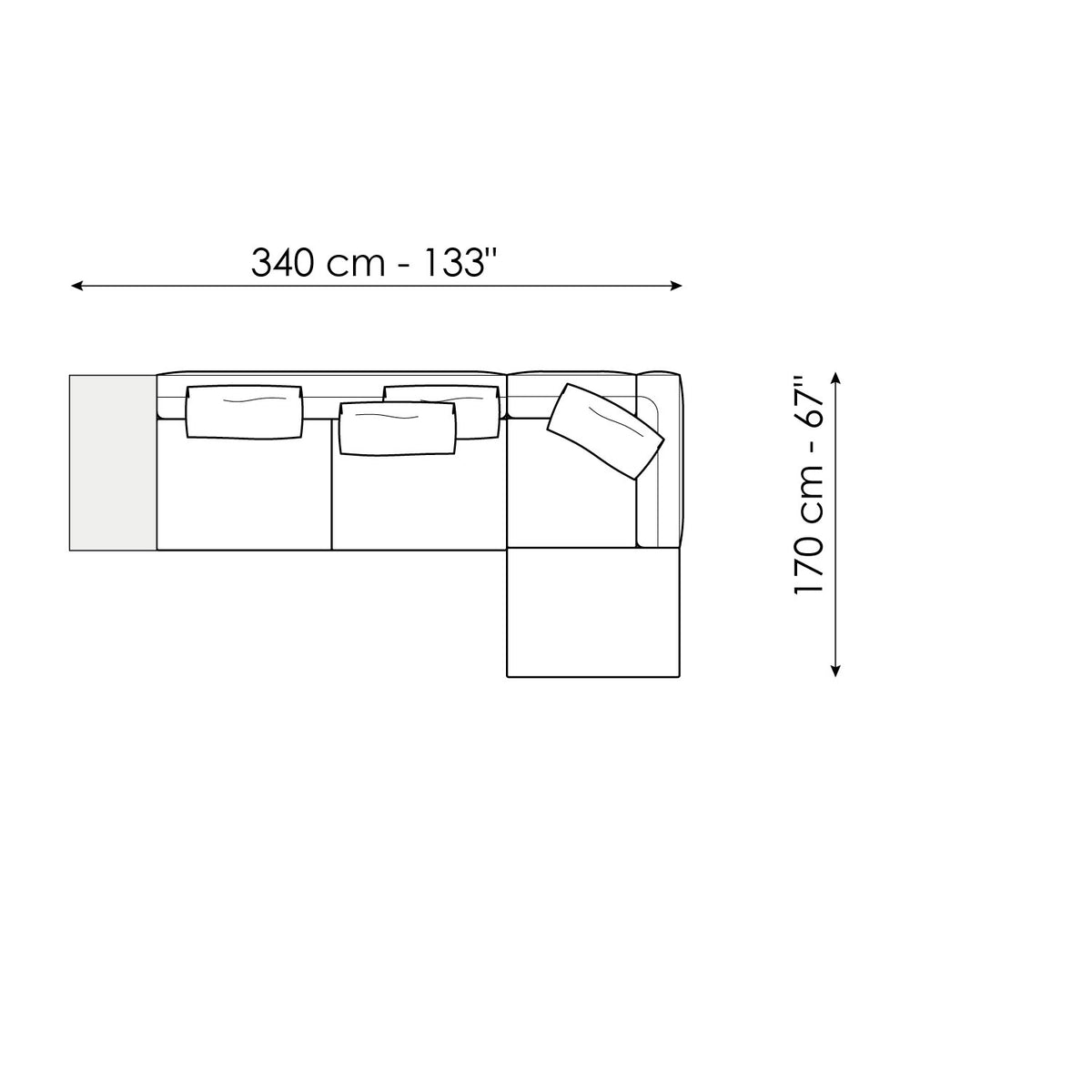 Bonaldo Phil - COMPOSITION - dimension drawing