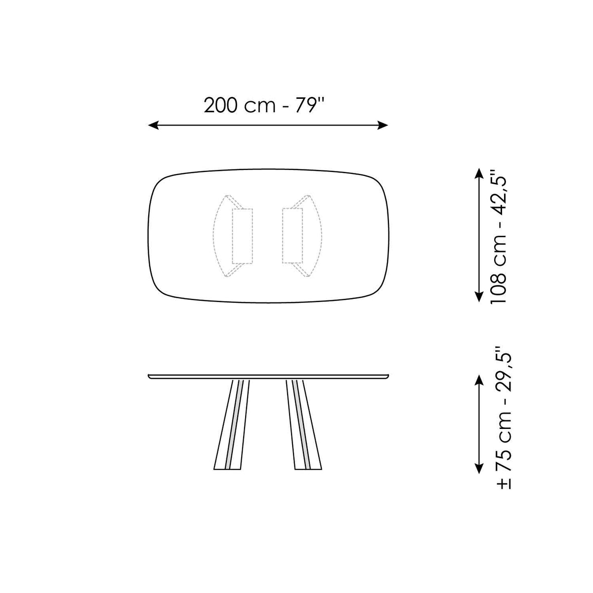 Bonaldo Torii - size drawing