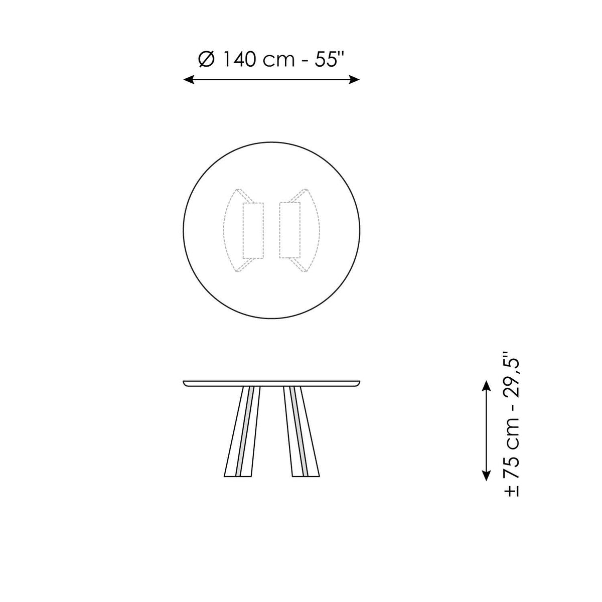 Bonaldo Torii - size drawing