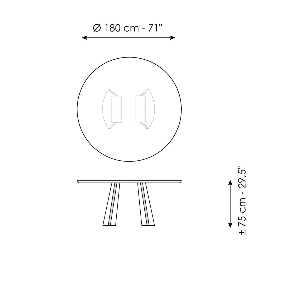 Bonaldo Torii - size drawing