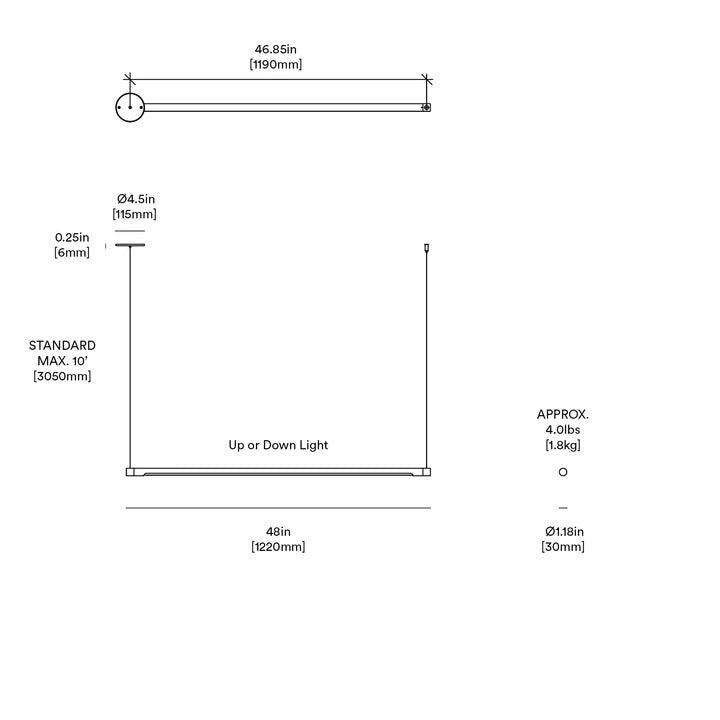 Anony Form Linear Suspension Lamp