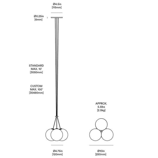 Anony Glass 120 03R Chandelier